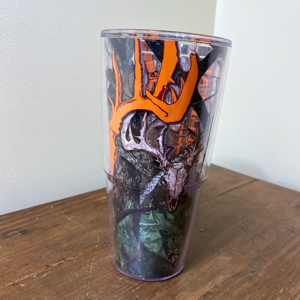 Tervis RedHead True Timber Camo Deer Skull Insulated Tumbler 24oz Orange Green